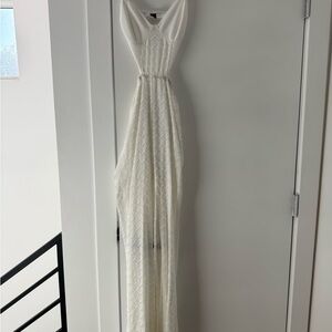 Cider Cream Scoop Neck Bridal Maxi Jumpsuit